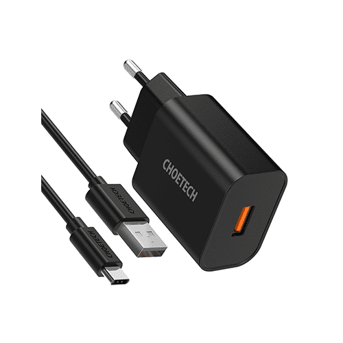 Mobile Charger - Choetech Q5003-EU-BK 18W USB-A Charge EU