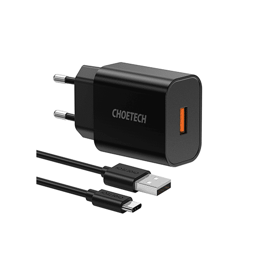 Mobile Charger - Choetech Q5003-EU-BK 18W USB-A Charge EU