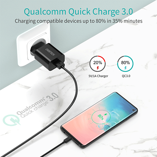 Mobile Charger - Choetech Q5003-EU-BK 18W USB-A Charge EU