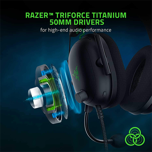 ყურსასმენი - Razer BlackShark V2 + USB Mic Enhancer 3.5mm Black