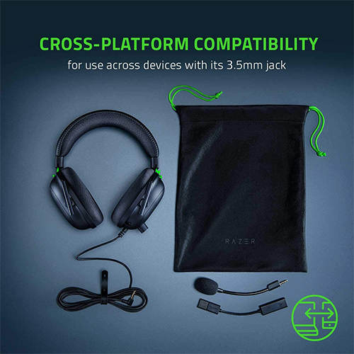 ყურსასმენი - Razer BlackShark V2 + USB Mic Enhancer 3.5mm Black