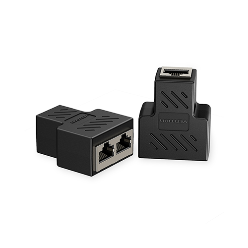 გადამყვანი - 1 To 2 Network Splitter Black