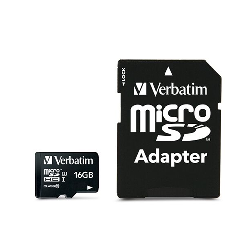 მეხსიერება - Micro SD Card Verbatim Premium 16 GB + Adapter